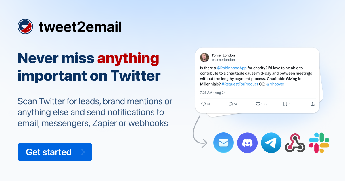 tweet2email.com product image