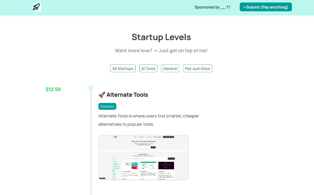 Startup Levels (Leaderboard) product image