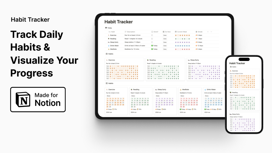 Notion Habit Tracker product image