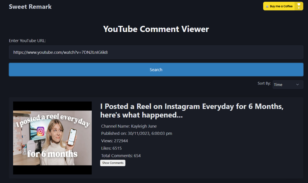 SweetRemark: YT Comment Viewer product image