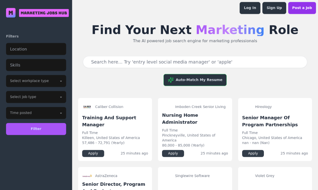 Marketing Jobs Hub product image