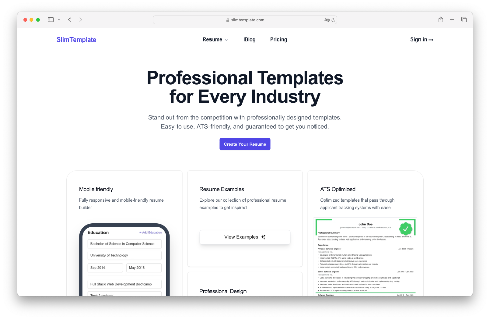 SlimTemplate product image