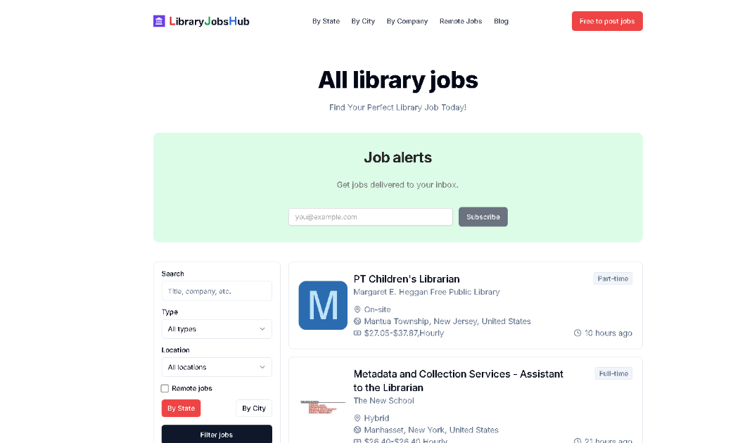 LibraryJobsHub product image