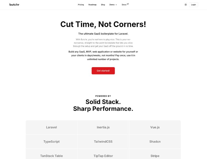 Butchr - SaaS Boilerplate product image