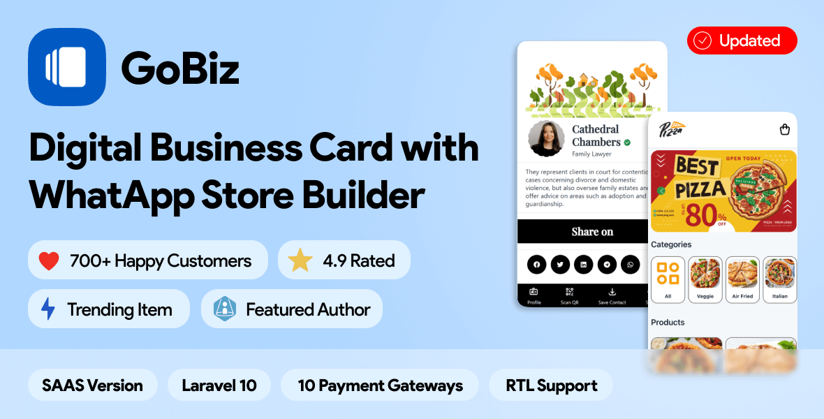 GoBiz VCARD SaaS product image