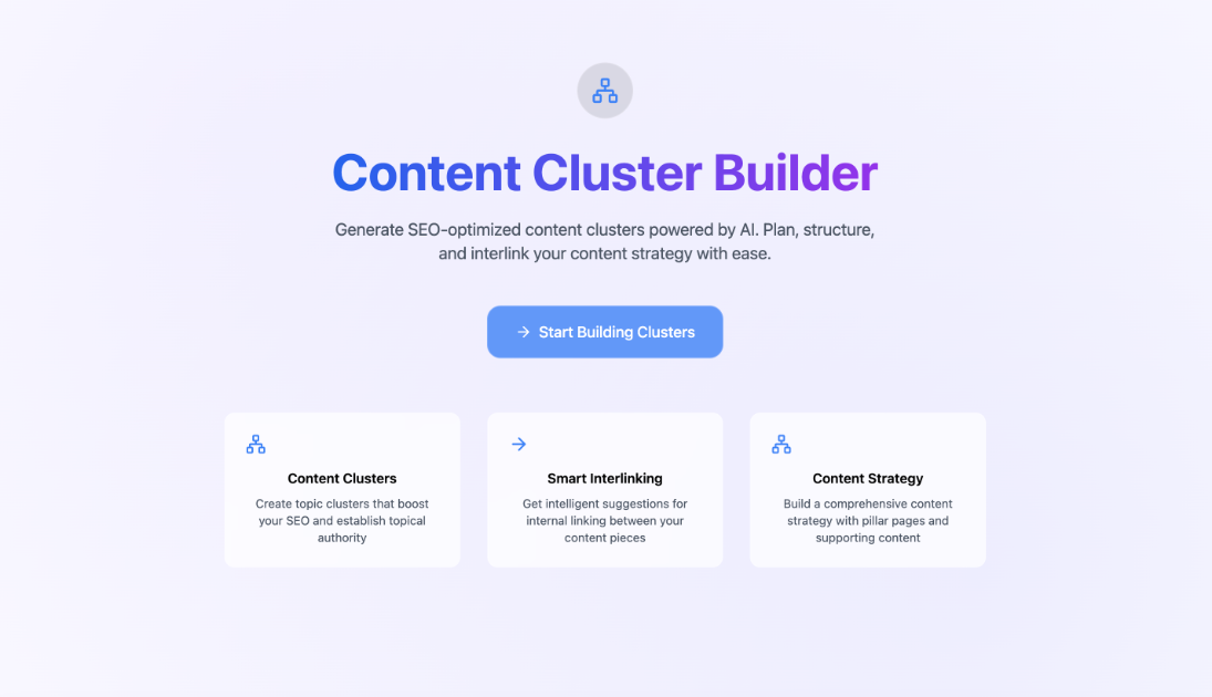 Topic Clusters generator product image