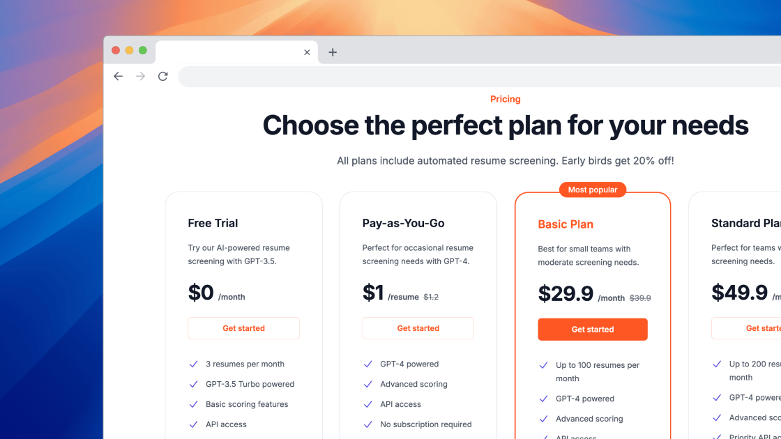 Resume Screener AI product image