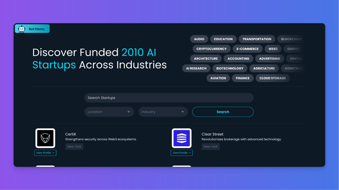 AI Startup Repository product image