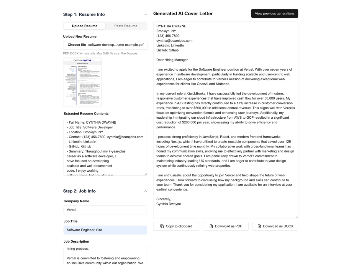 AI Cover Letter Generator image number 21