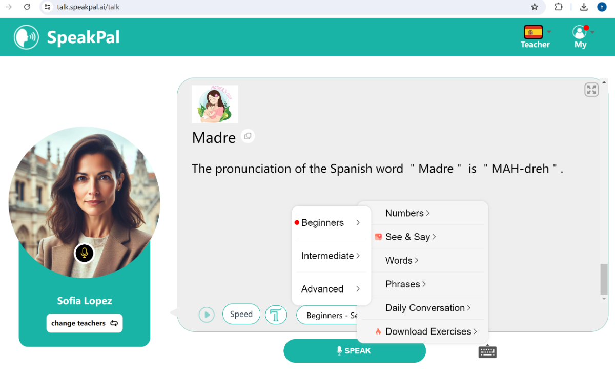 AI language learning program -Speakpal image number 01