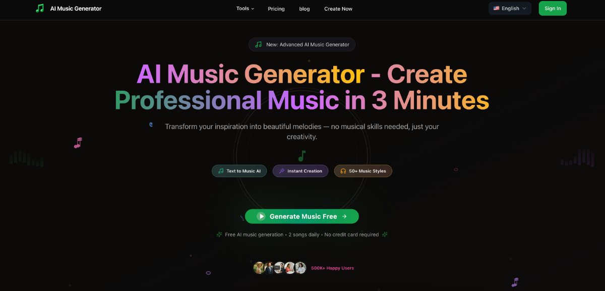 AI Powered Music Generator product image