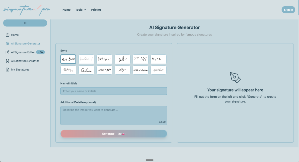 AI Signature Generator image number 11