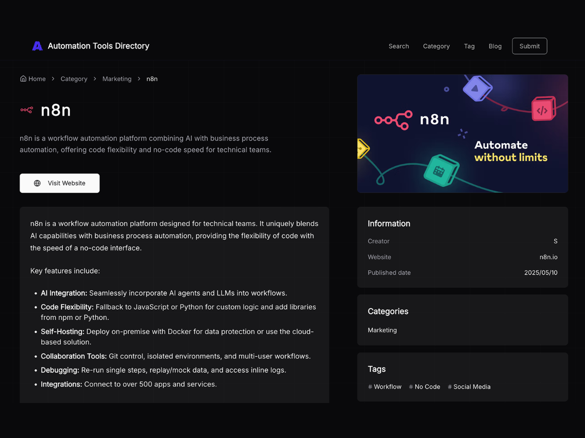 Automation Tools Directory image number 11