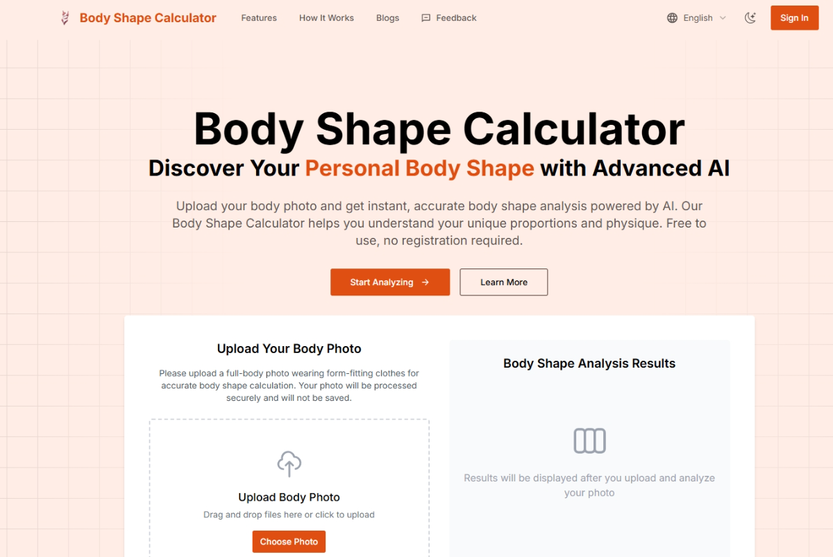 Body Shape Calculator product image