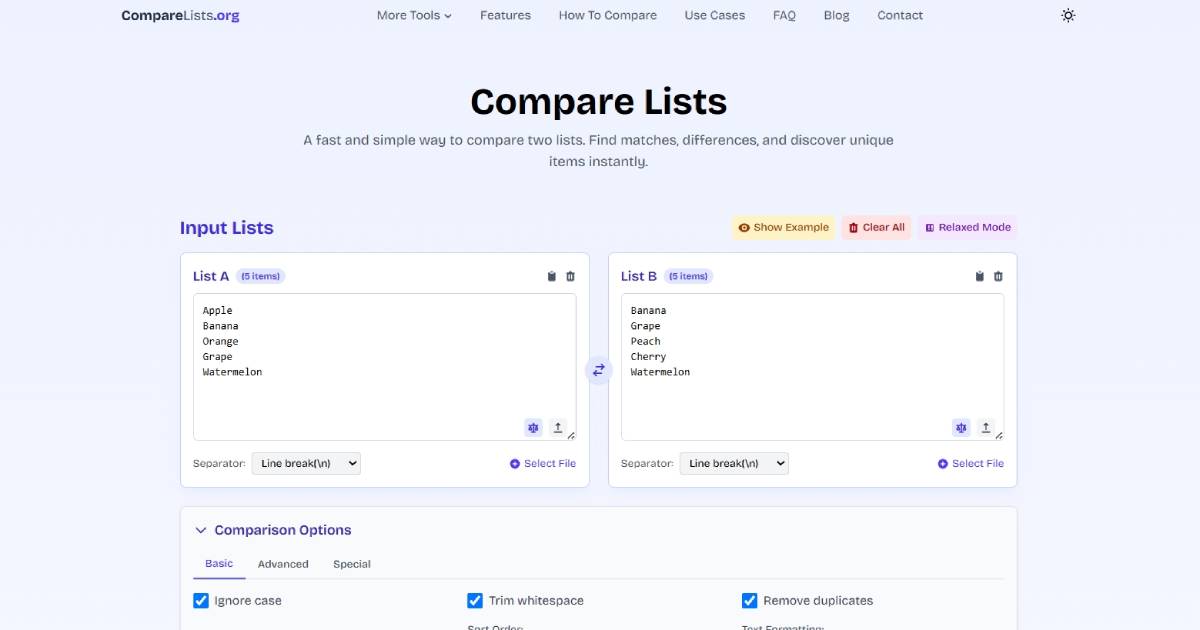 comparelists.org product image