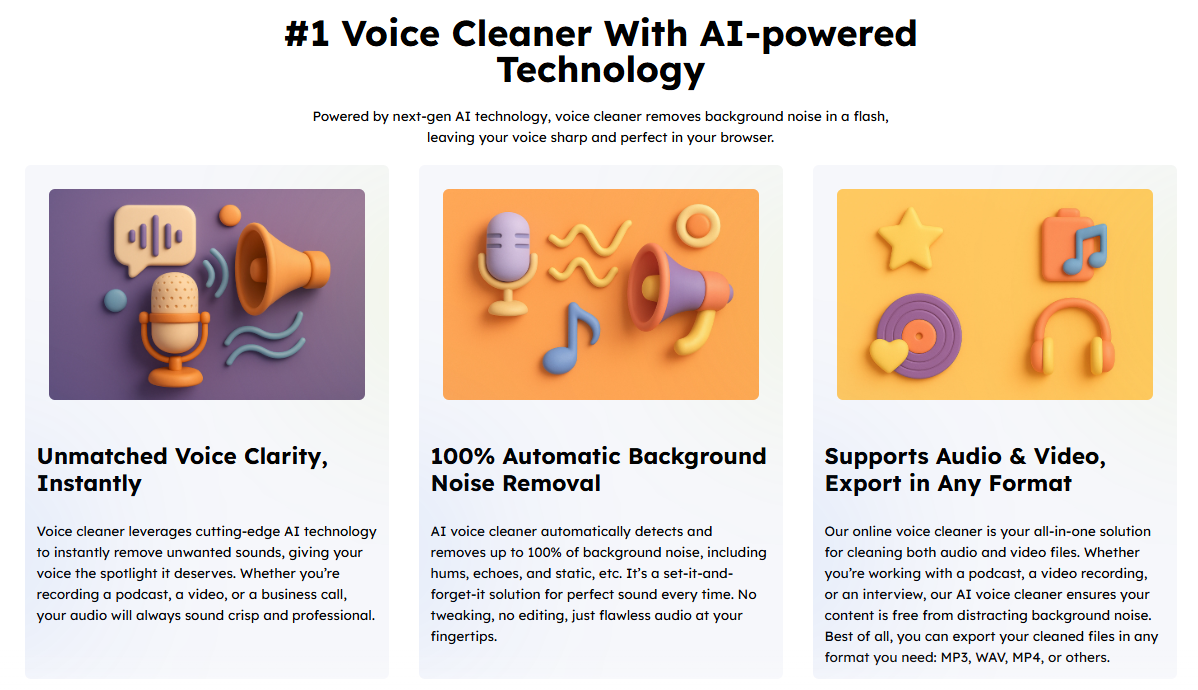 Free AI Voice Cleaner Online image number 21