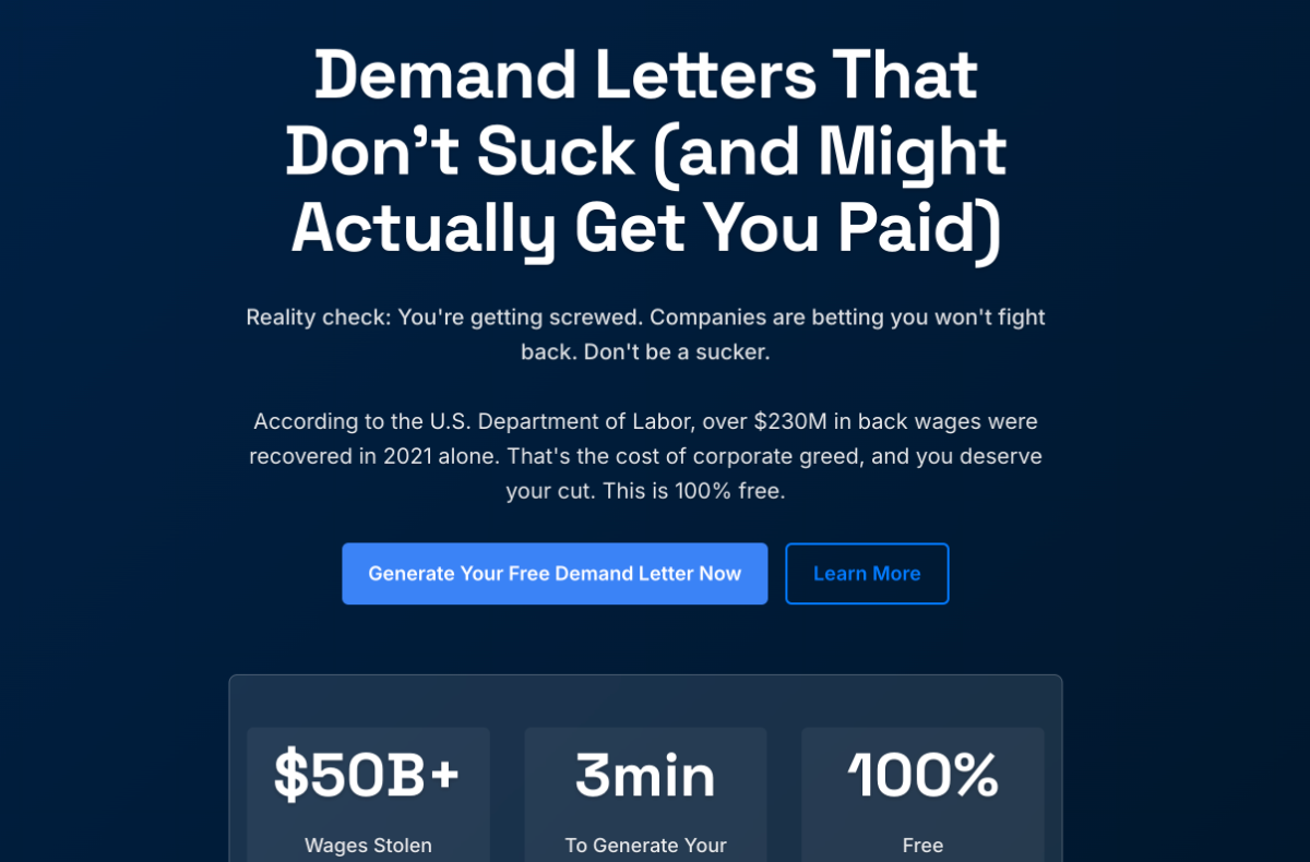 Free Demand Letter product image