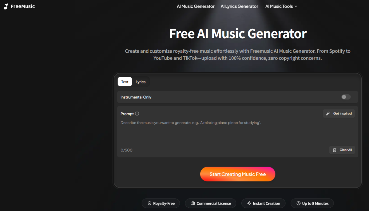 FreeMusic AI image number 01