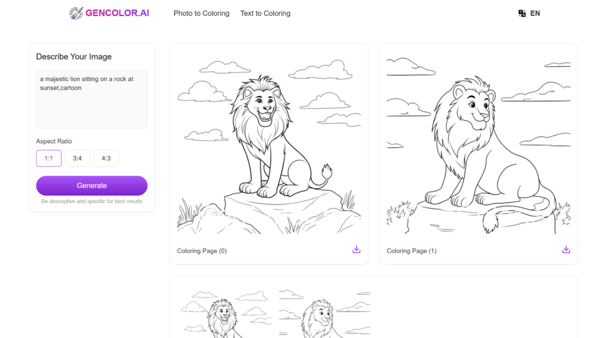 GenColor.ai: Free AI Coloring Pages Generator image number 21