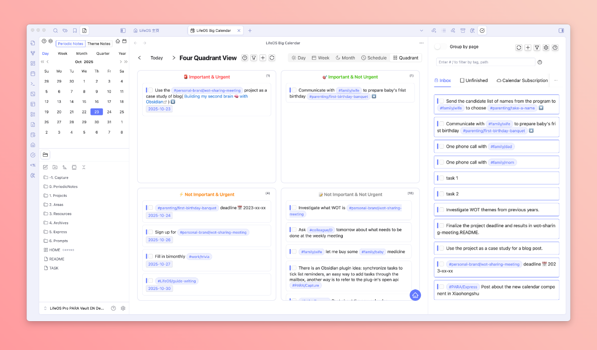 LifeOS for Obsidian image number 01