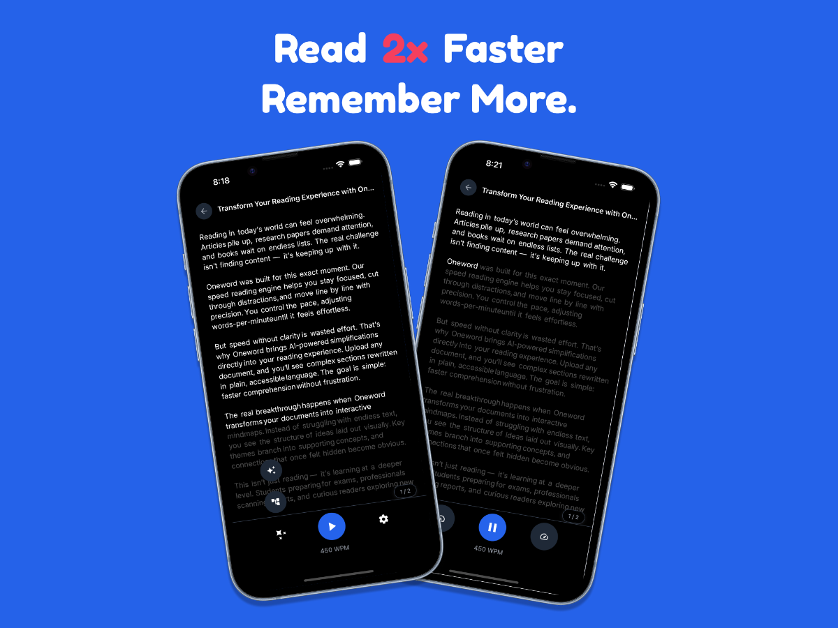 Oneword - AI Speed Reading image number 11