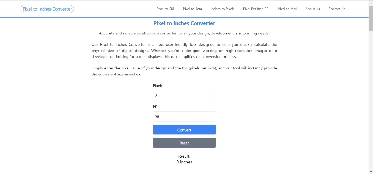 Pixel to Inches Converter image number 31