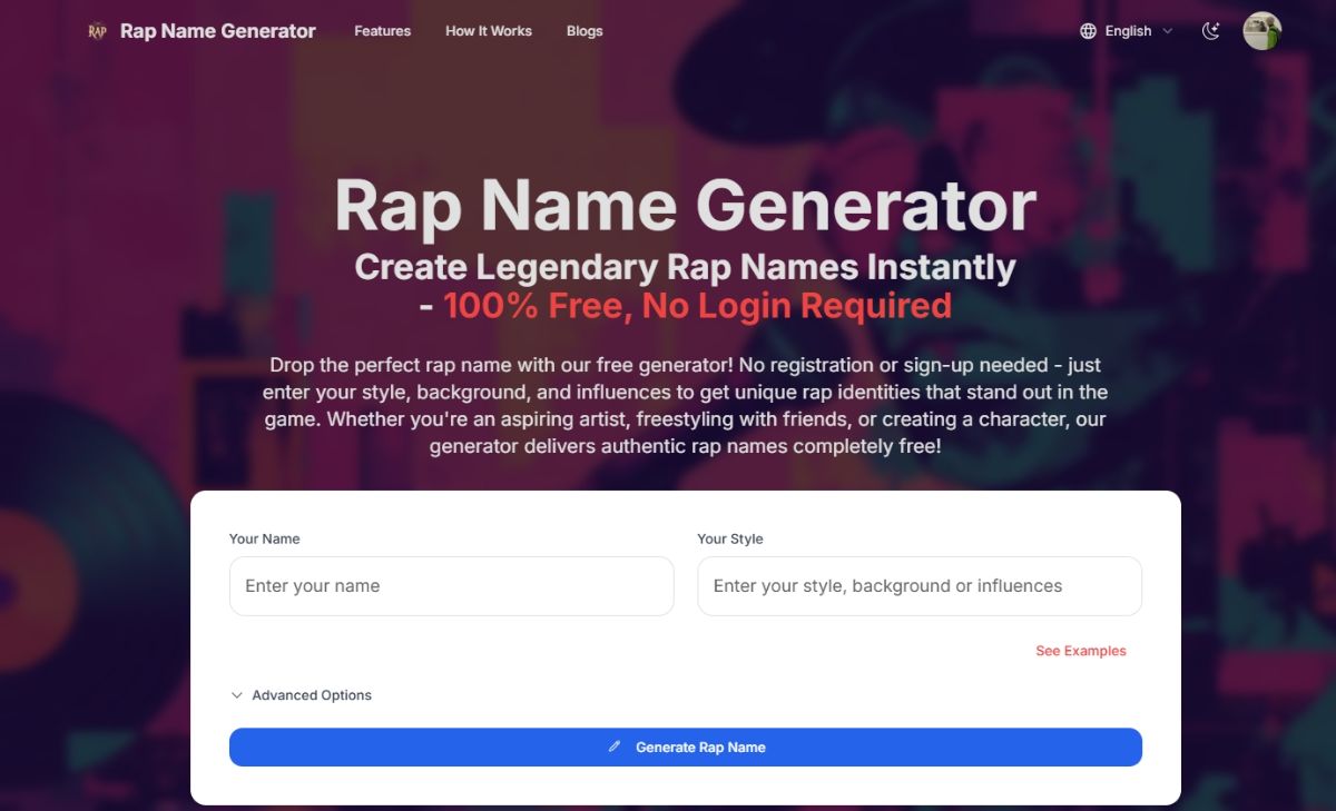 Rap Name Generator product image