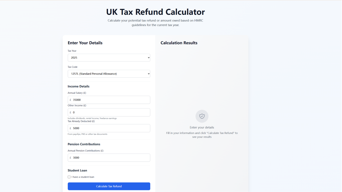 Tax Refund Calculator image number 11