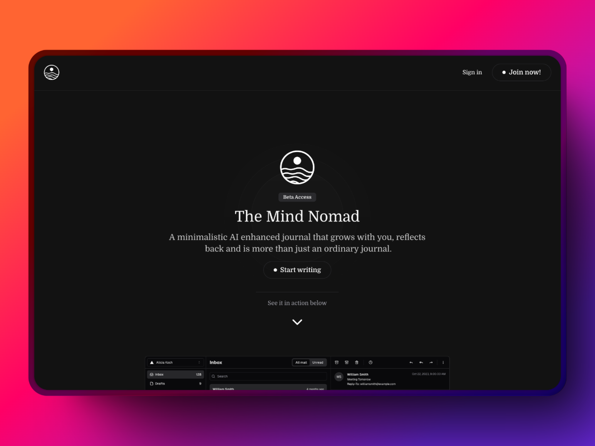 The Mind Nomad - Minimalistic AI Journal product image