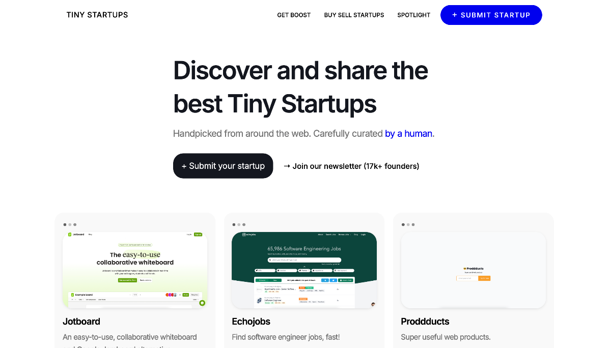 Tiny Startups product image