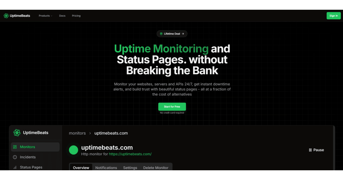 UptimeBeats product image