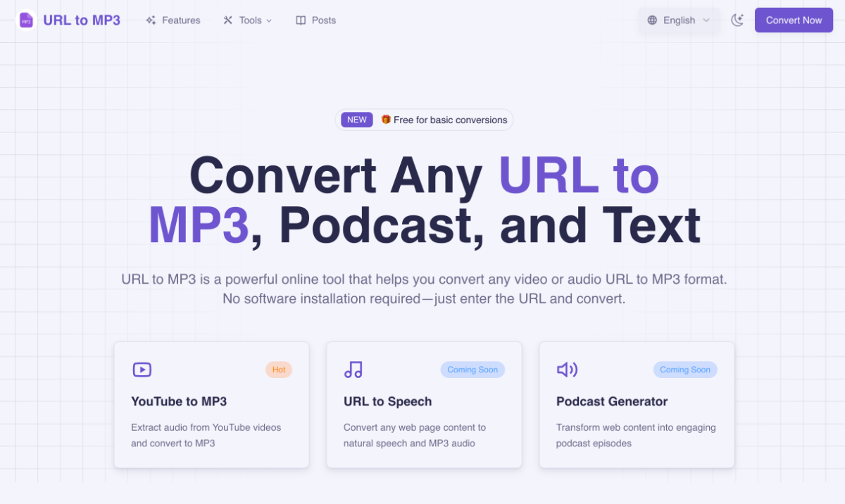 URL to MP3 product image