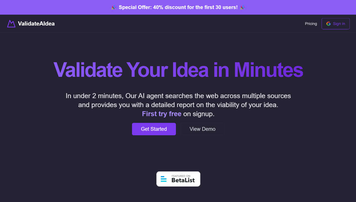 ValidateAIdea image number 01