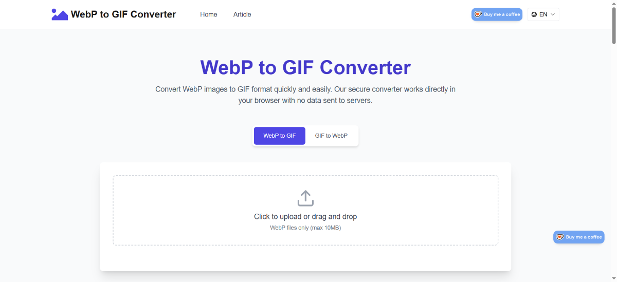 WebP to GIF Converter product image