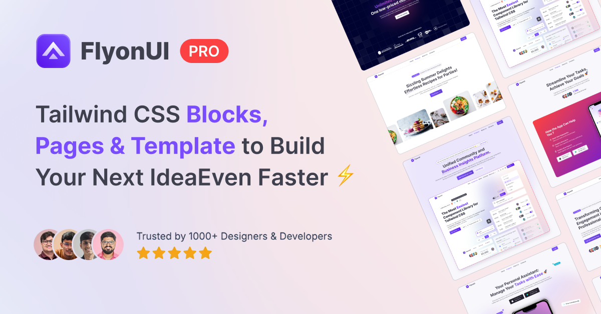 FlyonUI Blocks product image