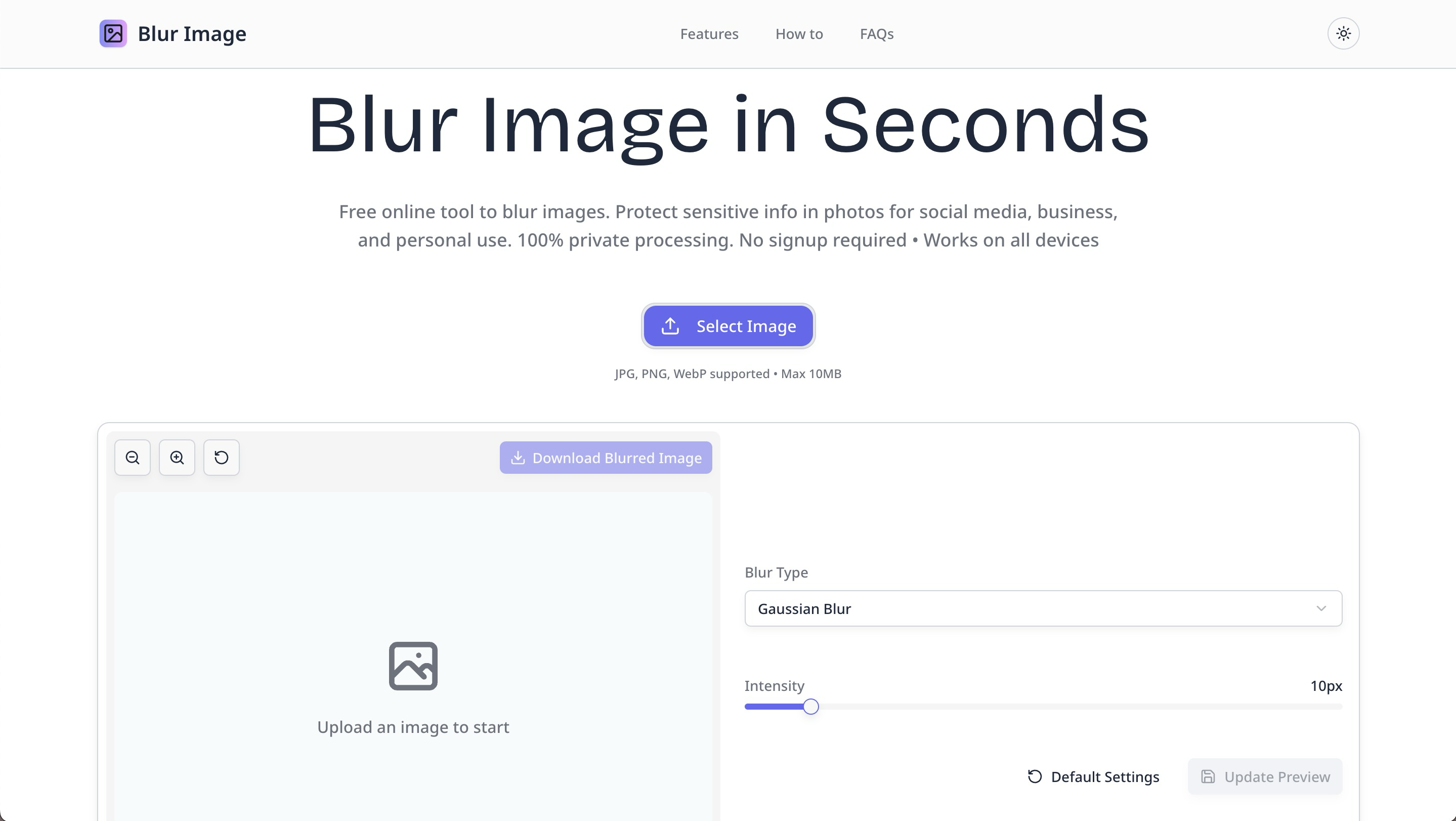 Blur Image Tool product image