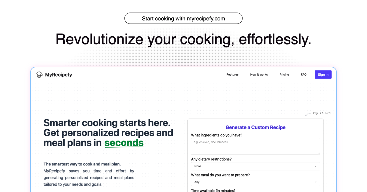 MyRecipefy product image